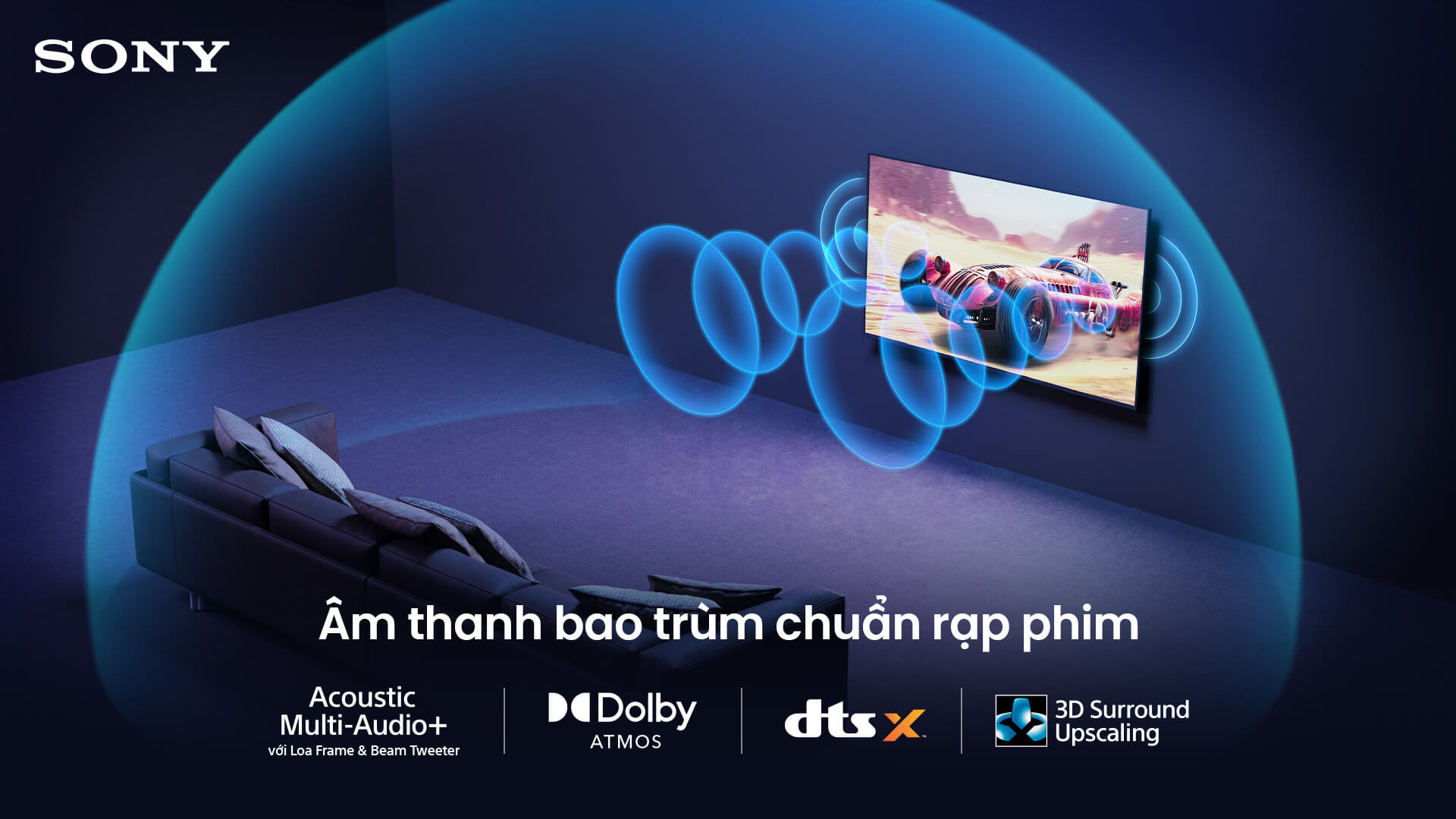 Trải nghiệm chất lượng âm thanh như tại rạp chiếu phim và khớp hoàn toàn với hình ảnh
